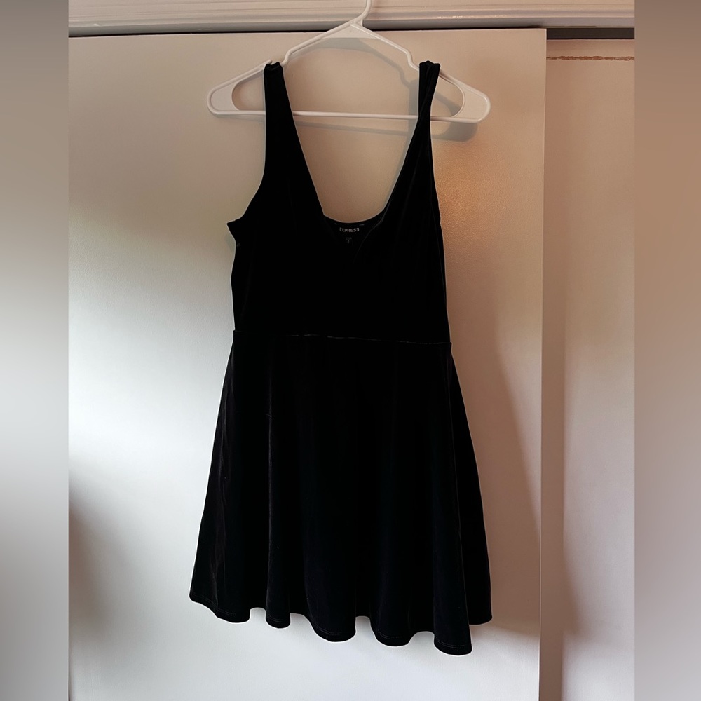 Express - Mini black dress - Velvet Material - Size Medium
